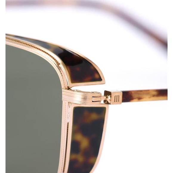 Matsuda Sunglasses Unisex Aviator M3047 Gold Tone -NEW - Picture 2 of 10